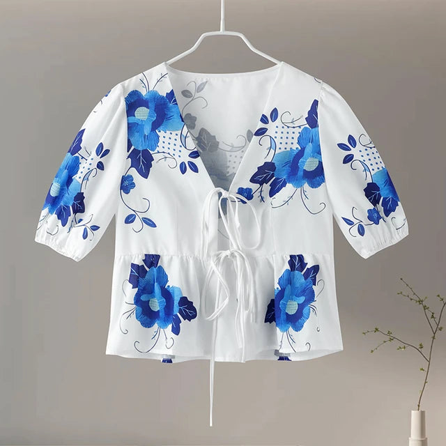 Antonella Flower Print Summer Top