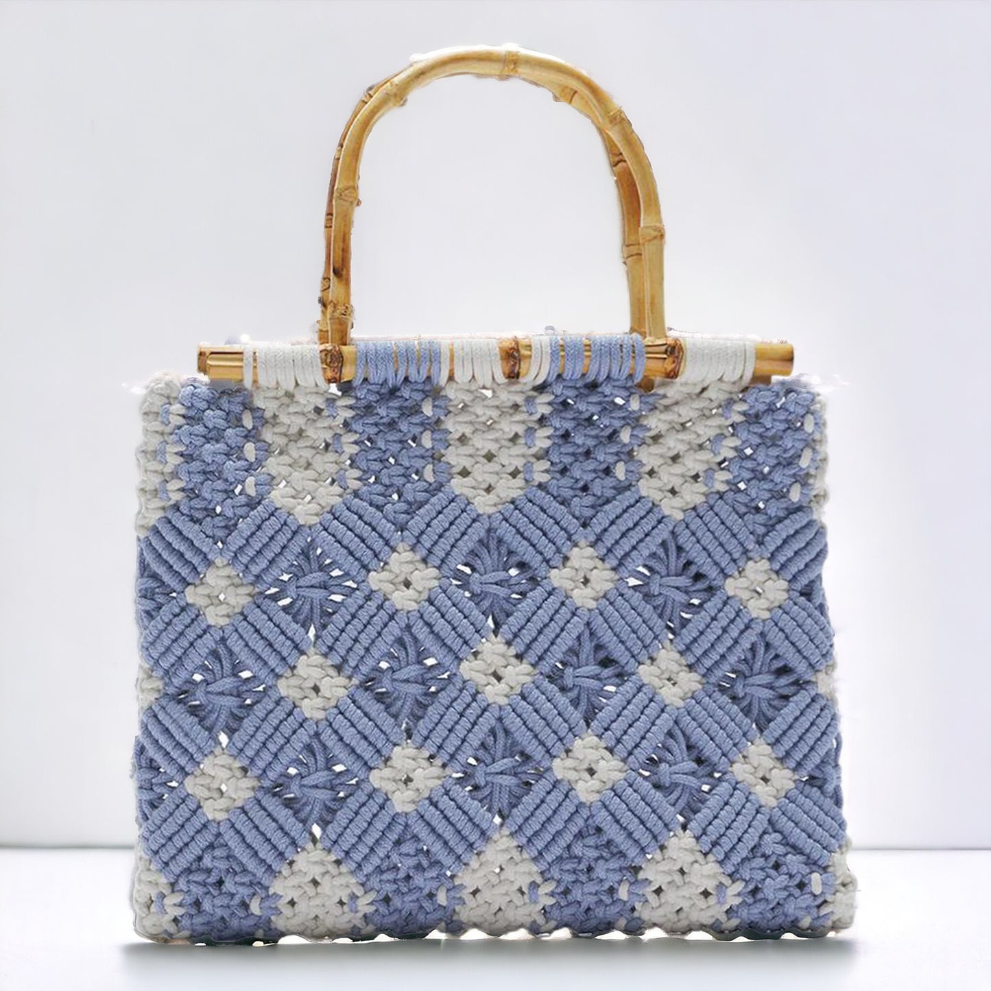 Handcrafted Summer Bamboo Tote Bag