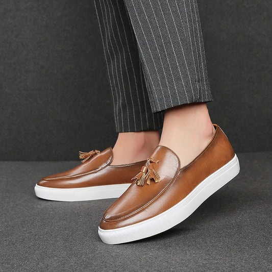 Men's Italian Leather Summer Loafers