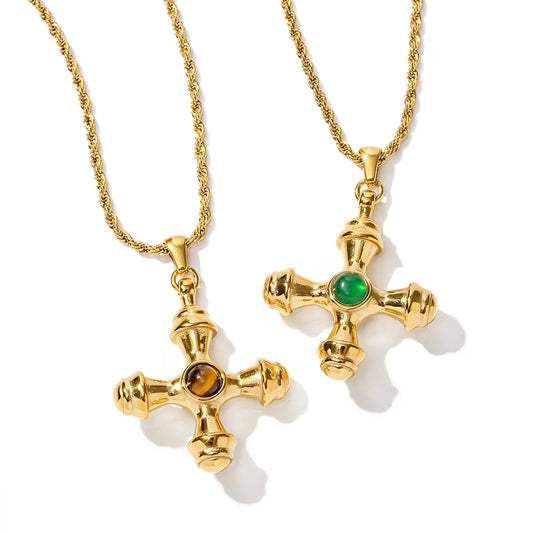 Cristina Chunky Cross Necklace