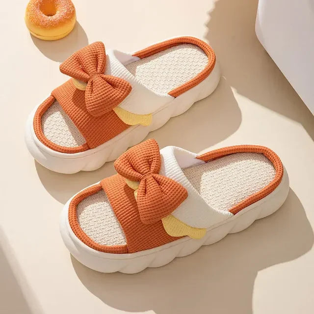 Cozy Bowknot Slippers